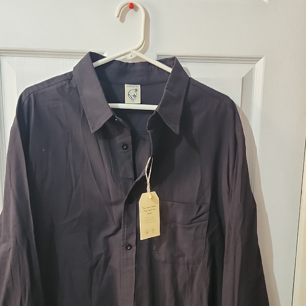 Men's Casual Button Down Shirt - Black